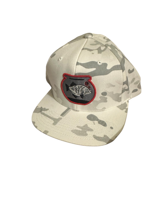 Piranha Gang Winter White Camo  Snap Back