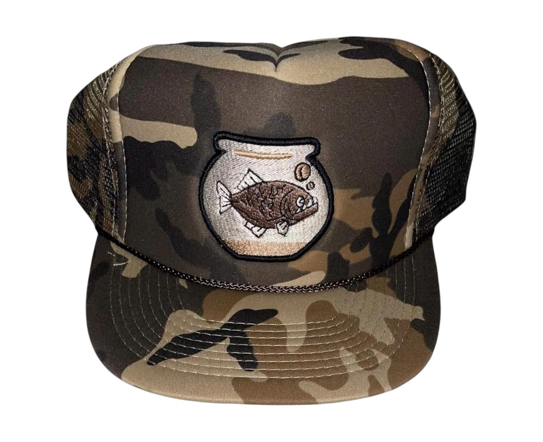 Piranha Gang Brown Camo Fatigue Trucker