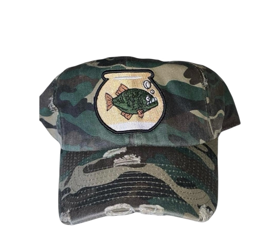 Piranha Gang Green Army Fatigue Dad Hat