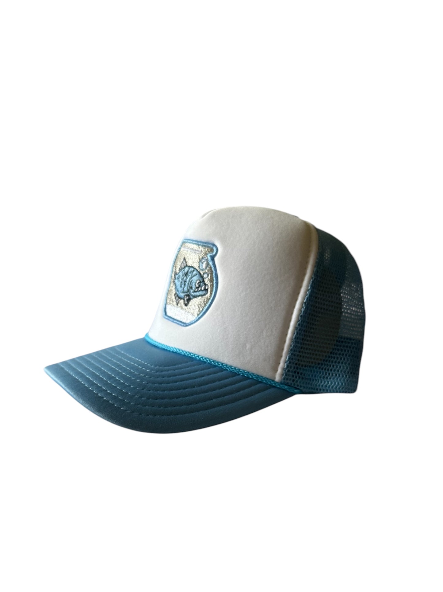 Piranha Gang Brown Sky Blue Trucker