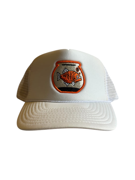 Piranha Gang White & Orange Trucker