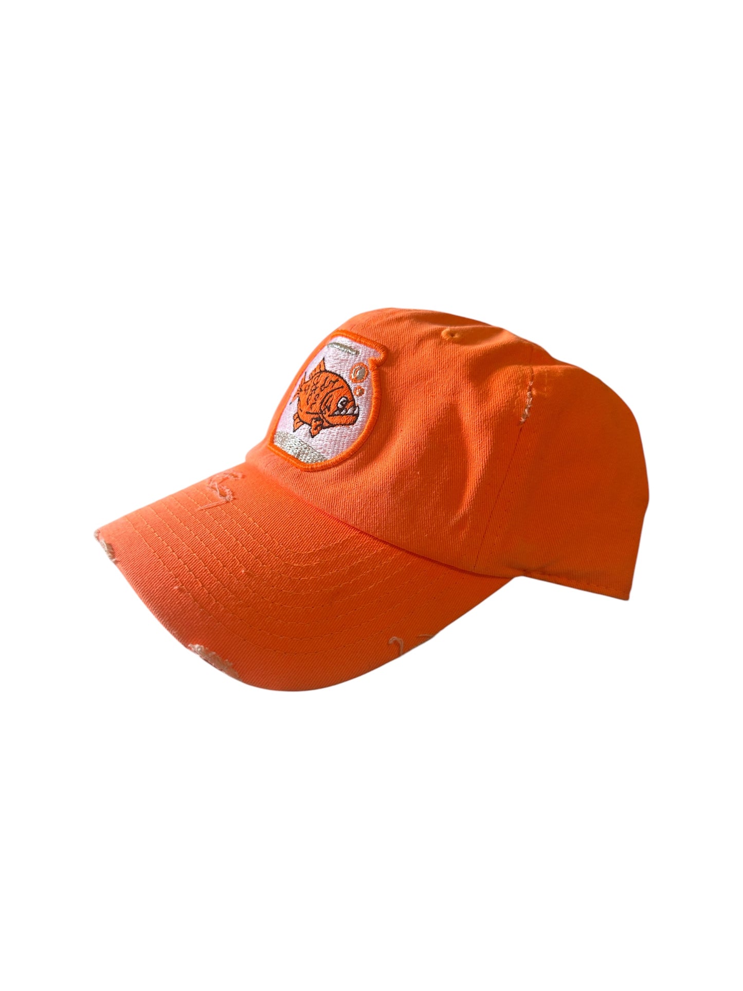 Piranha Gang Neon Orange Dad Hat