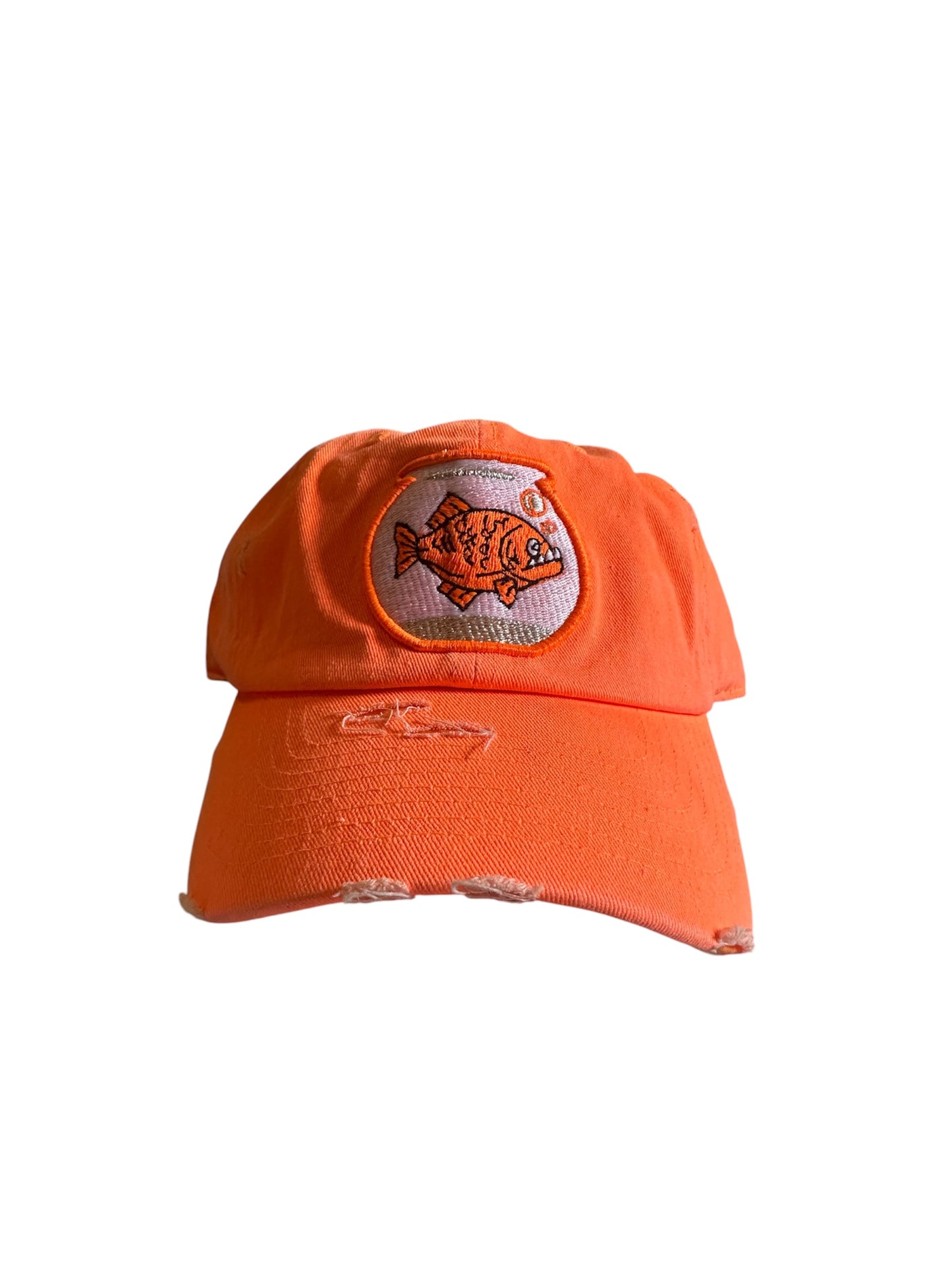 Piranha Gang Neon Orange Dad Hat