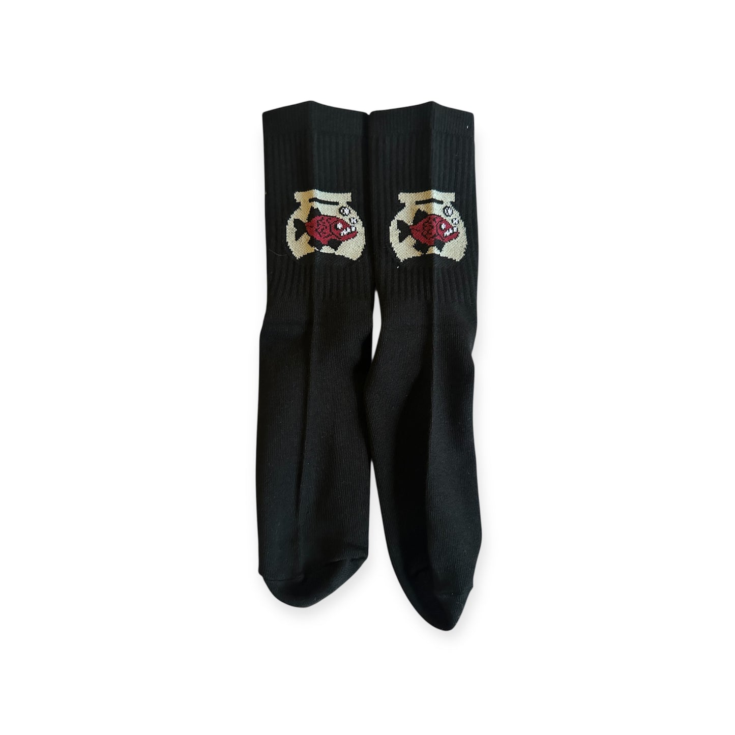 Piranha Black Crew Socks – Great Comfort, Great Feel