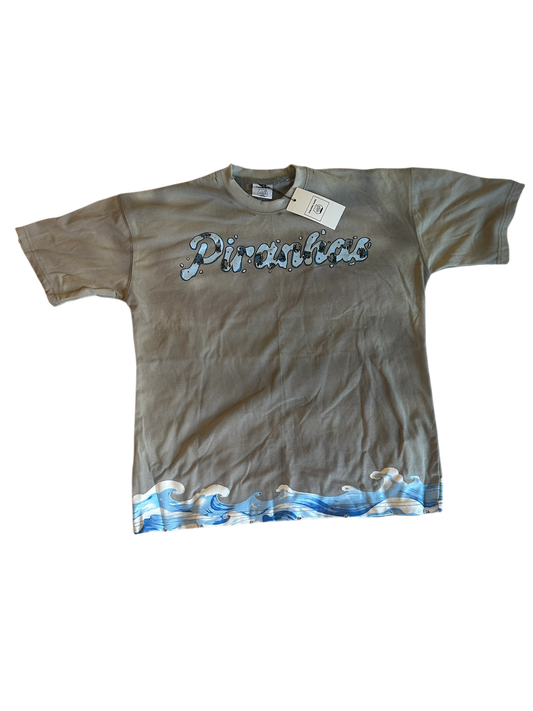 Piranha Gang "Wave" Graphic Grey T shirt