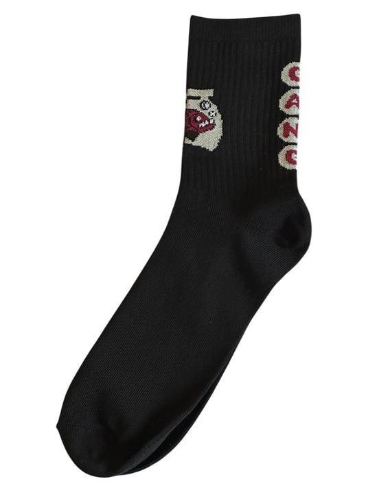 Piranha Gang Crew Socks Black