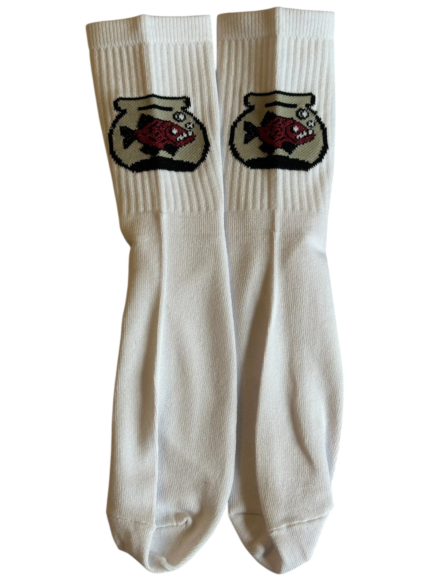 Piranha white Crew Socks – Great Comfort, Great Feel