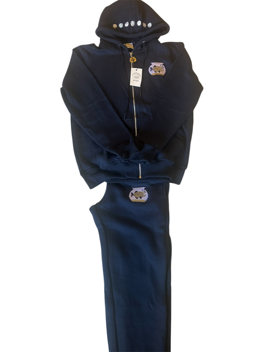 Piranha Gang "Navy Blue" Sweat Suit  (NY EDITION)